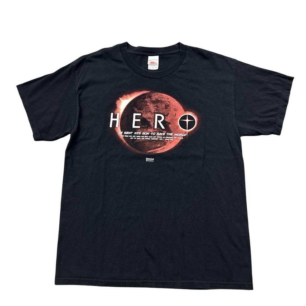 Vintage Kerusso Space Planet Religious Jesus T Shirt